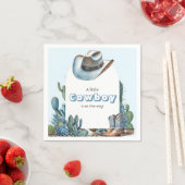 西ブルースモールカウボーイロデオボーイベビーシャワー スタンダードカクテルナプキン (インサイチュ)