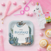 西ブルースモールカウボーイロデオボーイベビーシャワー ペーパープレート (パーティー)