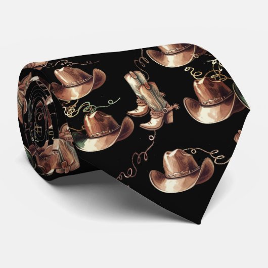 西ブロンズのカウボーイ帽子ブーツロープ ネクタイ (ロール)