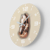 西ブロンド ラージ壁時計 (傾斜)