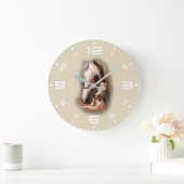 西ブロンド ラージ壁時計 (ホーム)