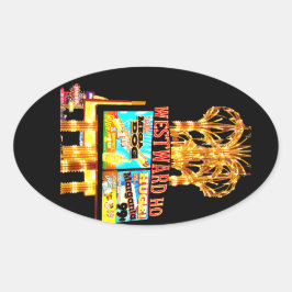 西ホラスベガスのステッカー 楕円形シール