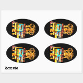 西ホラスベガスのステッカー 楕円形シール (シート)