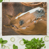 西ホースカウボーイハットラッソーひまわり花 キッチンタオル (折り畳み)