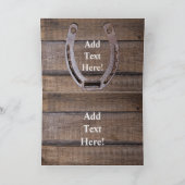 西ホースカウボーイハットラッソーひまわり花 サンキューカード (内部)