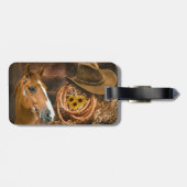 西ホースカウボーイハットラッソーひまわり花 ラゲッジタグ (裏面横)