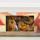 西ホースカウボーイハットラッソーひまわり花 ラベル (貼付)