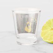 西ホースカウボーイブーツギターサンフラワー ショットグラス (裏面)