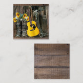 西ホースカウボーイブーツギターサンフラワー スクエア名刺 (正面/裏面)