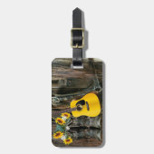 西ホースカウボーイブーツギターサンフラワー ラゲッジタグ (正面縦)