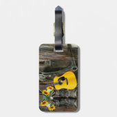 西ホースカウボーイブーツギターサンフラワー ラゲッジタグ (裏面縦)