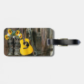 西ホースカウボーイブーツギターサンフラワー ラゲッジタグ (裏面横)