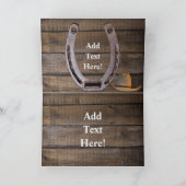 西ホースカウボーイブーツギターサンフラワー 招待状 (内部)