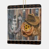 西ホースシューカウボーイハットラッソー セラミックオーナメント (左)