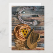 西ホースシューカウボーイハットラッソー セーブザデート (正面/裏面)