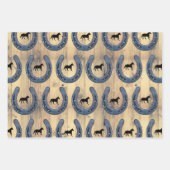 西ホースランチホースシューズ&バーンウッドプランクス ラッピングペーパーシート (正面2)