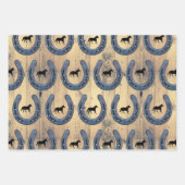 西ホースランチホースシューズ&バーンウッドプランクス ラッピングペーパーシート (正面)