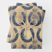 西ホースランチホースシューズ&バーンウッドプランクス ラッピングペーパーシート (インサイチュ)