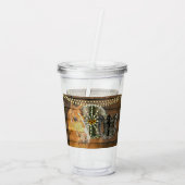 西ホース馬蹄車の車カウボーイブーツ アクリルタンブラー (裏面)