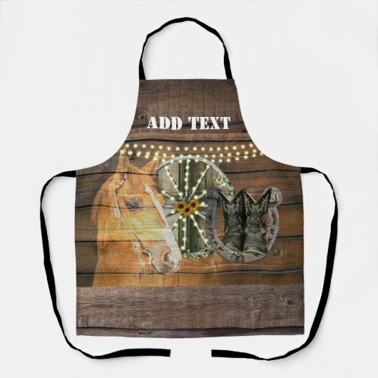 西ホース馬蹄車の車カウボーイブーツ エプロン (正面)