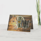 西ホース馬蹄車の車カウボーイブーツ カード (裏面)