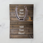 西ホース馬蹄車の車カウボーイブーツ カード (内部)