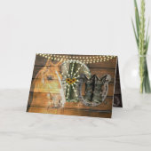 西ホース馬蹄車の車カウボーイブーツ カード (正面)