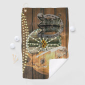 西ホース馬蹄車の車カウボーイブーツ ゴルフタオル (インサイチュ)