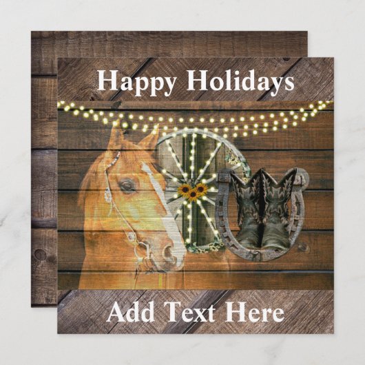 西ホース馬蹄車の車カウボーイブーツ シーズンカード (正面/裏面)