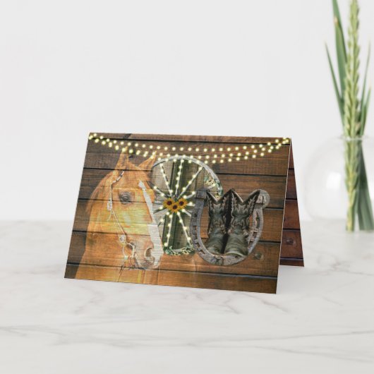 西ホース馬蹄車の車カウボーイブーツ シーズンカード (正面)