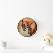 西ホース ラウンド壁時計 (ホーム)