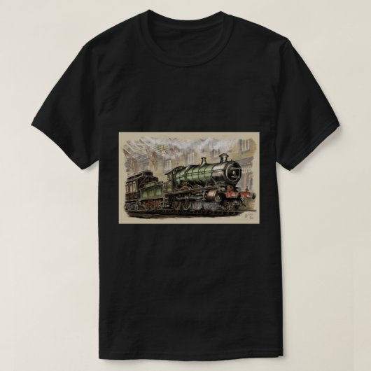 西ホー!またはセントクラスの機関車が出発 Tシャツ (デザイン正面)