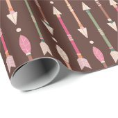 西ボホアローズ砂漠女性のカーボーイ模様 ラッピングペーパー (ロールコーナー)