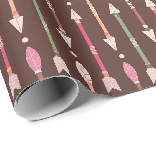 西ボホアローズ砂漠女性のカーボーイ模様 ラッピングペーパー (ロールコーナー)