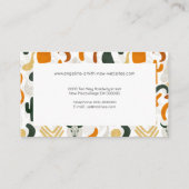 西ボホカウボーイ砂漠ブルスカルサボテン 名刺 (裏面)