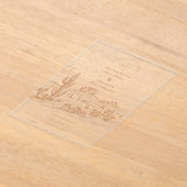 西ボホカクタスデザートランドスケープ結婚ズ アクリル招待状 (レイダウン)