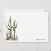 西ボホカクタスデザートランドスケープ結婚ズ ノートカード (正面)