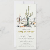 西ボホカッティ砂漠の風景カップルのシャワー 招待状 (正面)