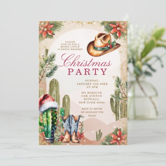 西ボホデザートカボスカウボーイクリスマスパーティー 招待状 (スタンド正面)