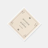 西ボホホースシューモノグラム素朴ズ結婚ズ スタンダードカクテルナプキン (角)