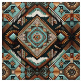 西ボホ模様 ファブリック (クローズアップ)