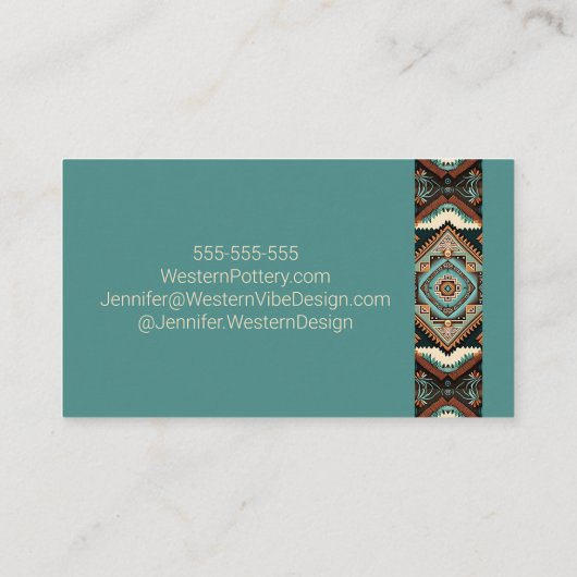 西ボホ模様 名刺 (裏面)