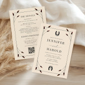 西ボホ蹄鉄モノグラムすべて結婚の 招待状