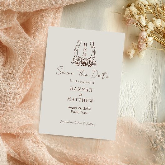 西ボホ馬蹄結婚式の日付を保存 セーブザデート