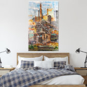 西ポイント、ヴァ。 キャンバスプリント (インサイチュ (寝室))