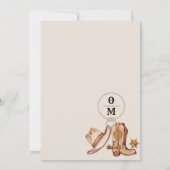 西ミニマル結婚主義のカウボーイ 招待状 (裏面)