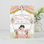 西メキシコピンクブーツチャラバプテスマ&誕生日 招待状 (スタンド正面)