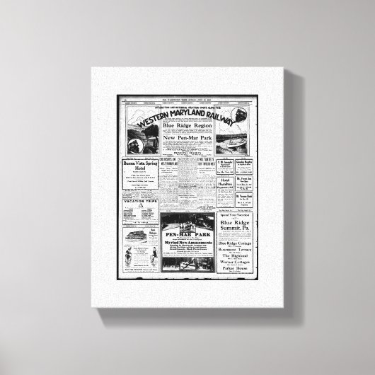 西メリーランド鉄道観光再印刷 キャンバスプリント (正面)