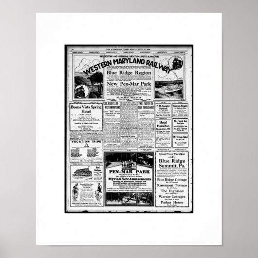 西メリーランド鉄道観光再印刷 ポスター (正面)