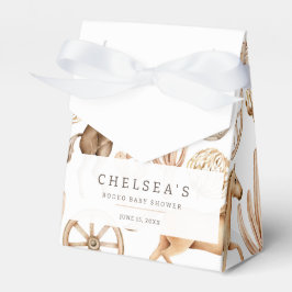 西モダンロデオ水色ベビーシャワー フェイバーボックス